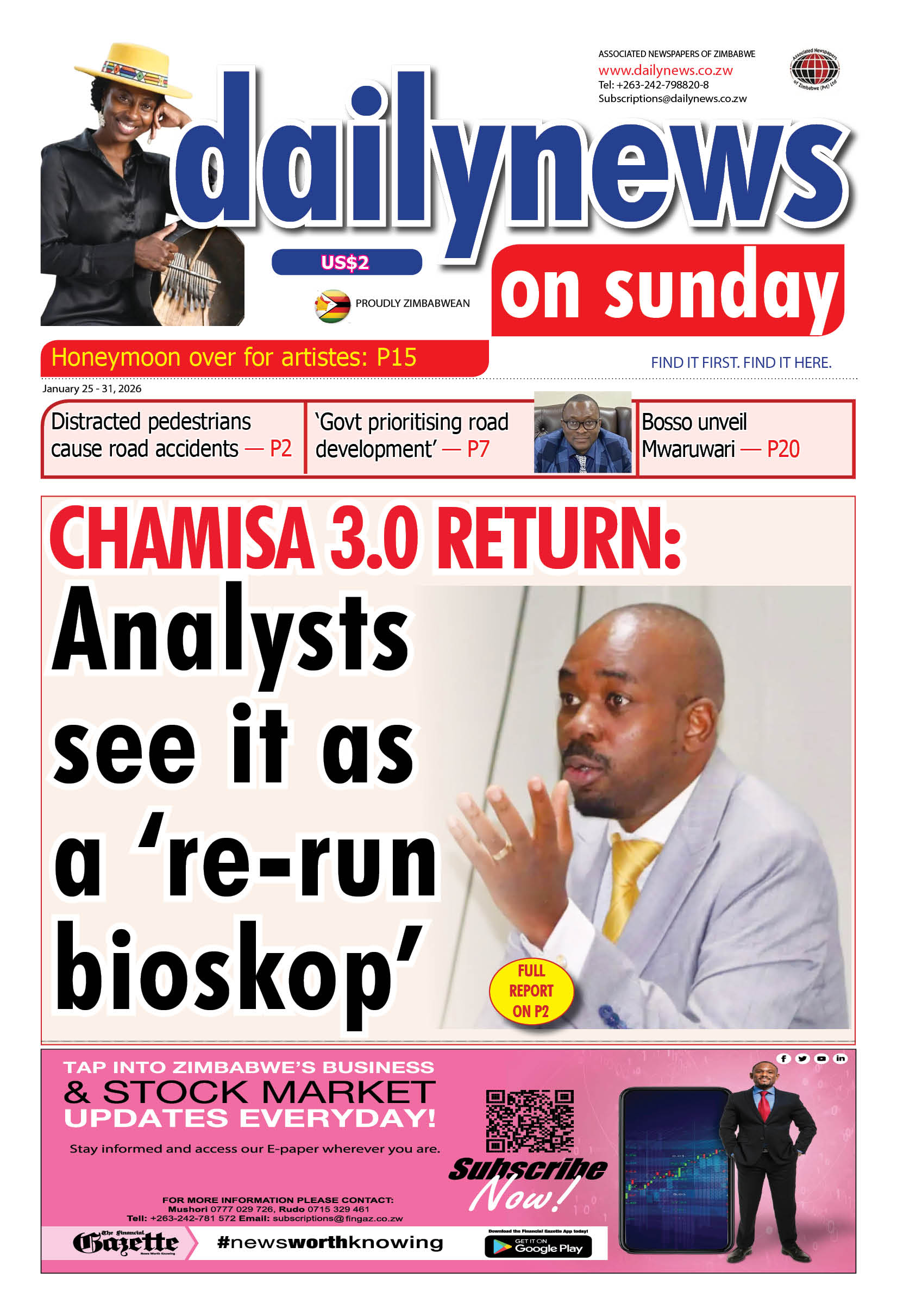 Sunday 25 January 2026
